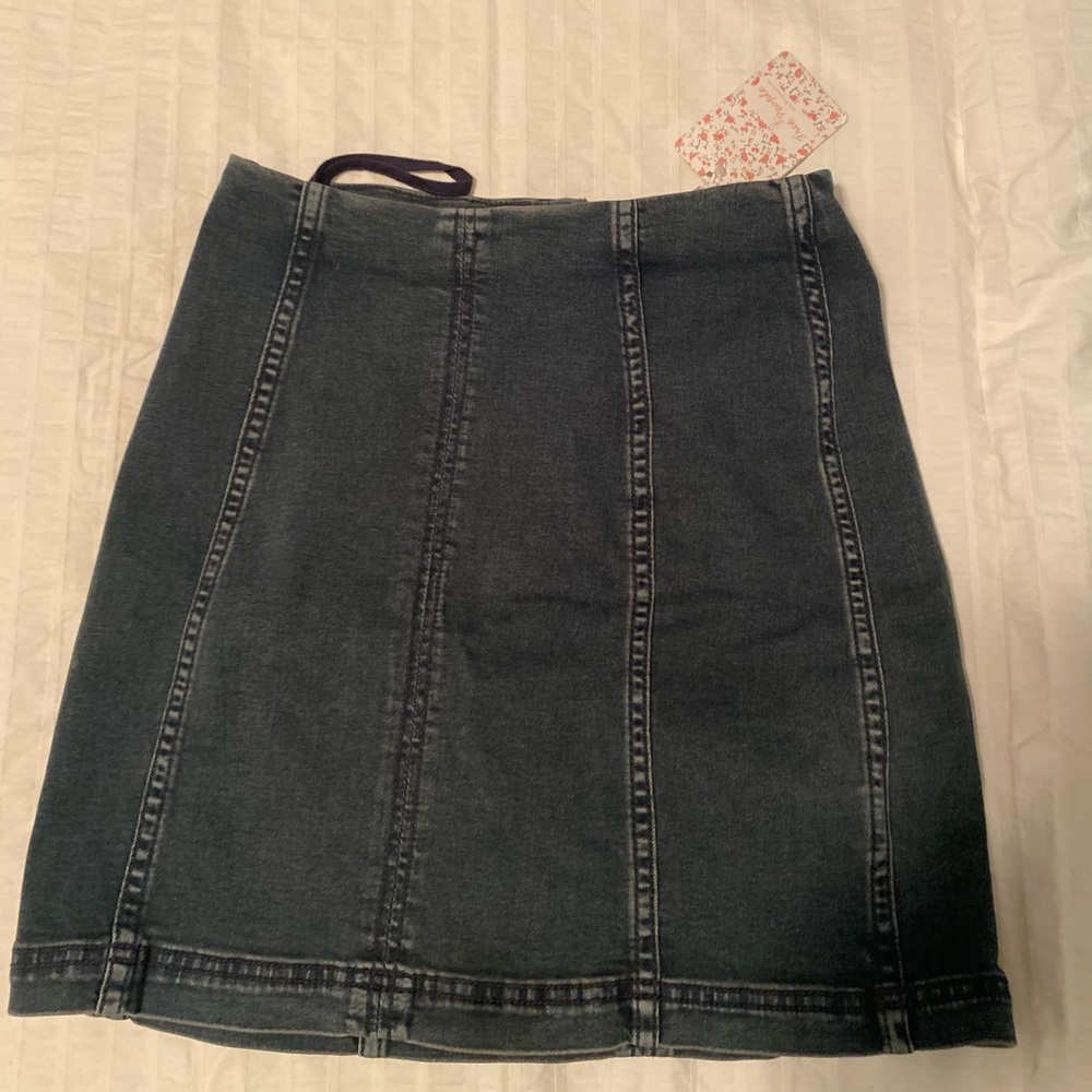 Free people jean skirt